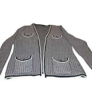 Talbots  knit blazer black and white Sizes XLP